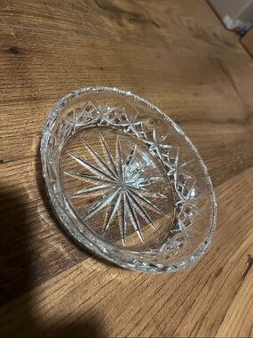 Antique, crystal - Cut Glass Decorative Bowl/ashtray with Starburst Cut